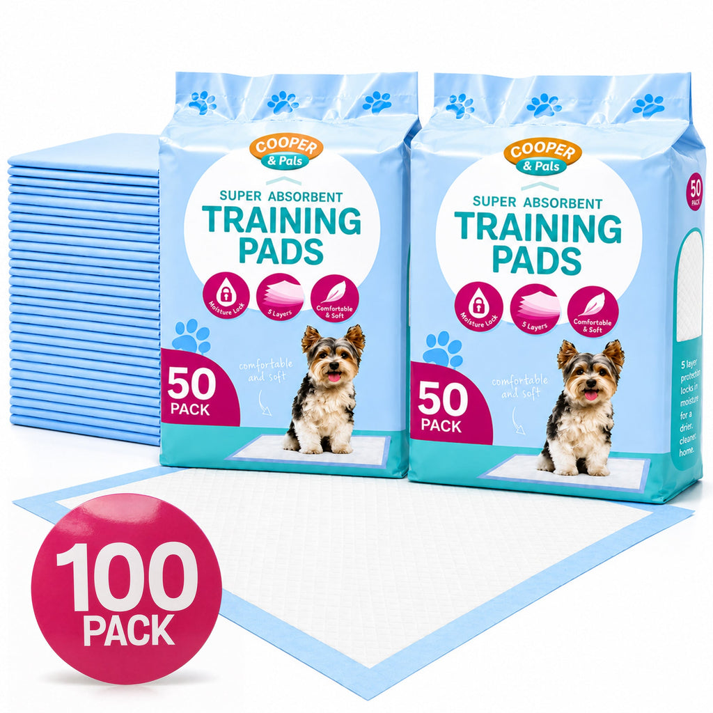 100pk Puppy Training Pads Premium Puppy Pads Perfect for Puppy Toilet Training, Dog Training Pads for Puppy Training, Ideal Indoor and Outdoor Pee Pads Dogs, Absorbent Dog Pee Pad for your Furr Baby