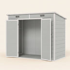 ResiHaven 8' x 4' Resin Storage Shed for All Seasons, Light Grey