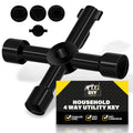 4-Way Utility Key | Multifunctional Meter & Cabinet | Anti-Rust Steel