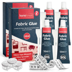 Fabric Glue 50ml | Strong Adhesive Tape Measure Crafts | 4 Pack