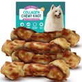 4-12pk Collagen Dog Treats Chicken Chewy Rolls Large Long Lasting Easy Digest