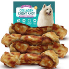 4-12pk Collagen Dog Treats Chicken Chewy Rolls Large Long Lasting Easy Digest