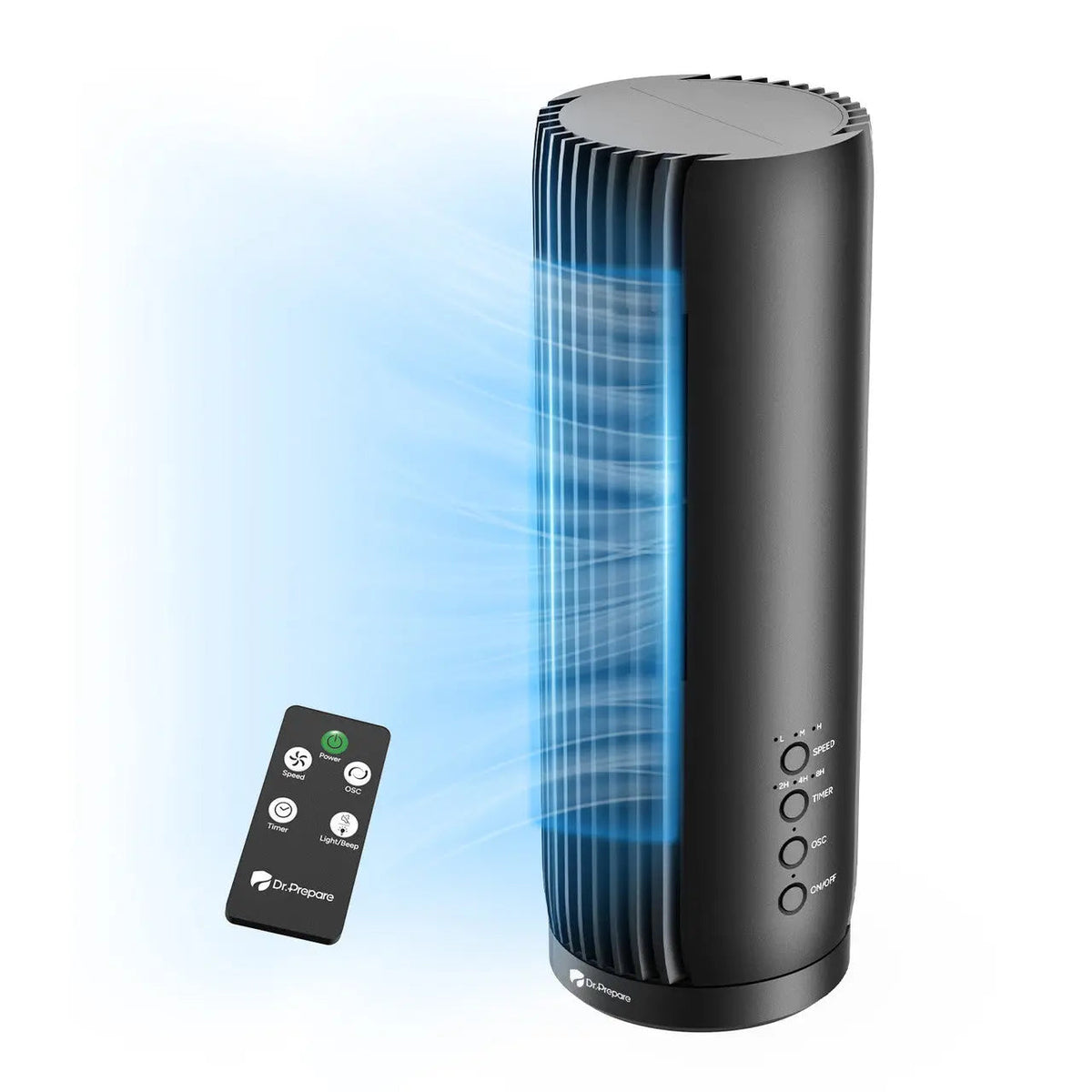 Dr.Prepare 12-Inch Tower Fan with 25W AC Motor Renogy