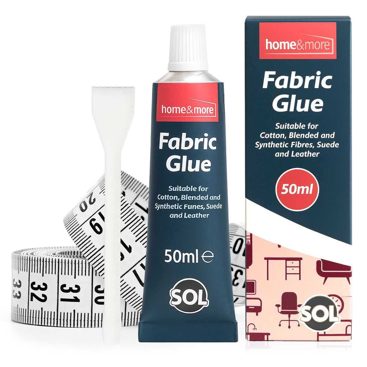 Fabric Glue 50ml | Washable Repair Adhesive for Sewing