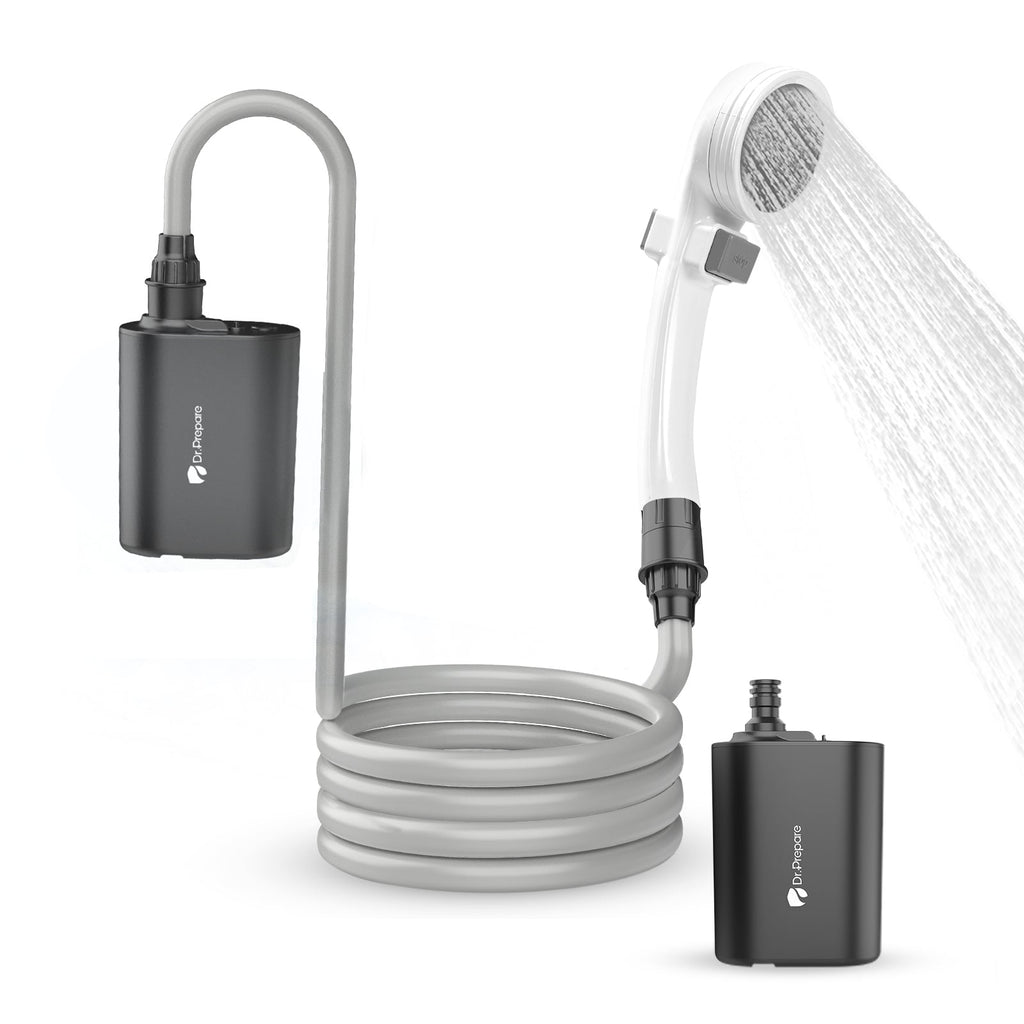 Dr.Prepare 2×8,000mAh Portable Shower Pump