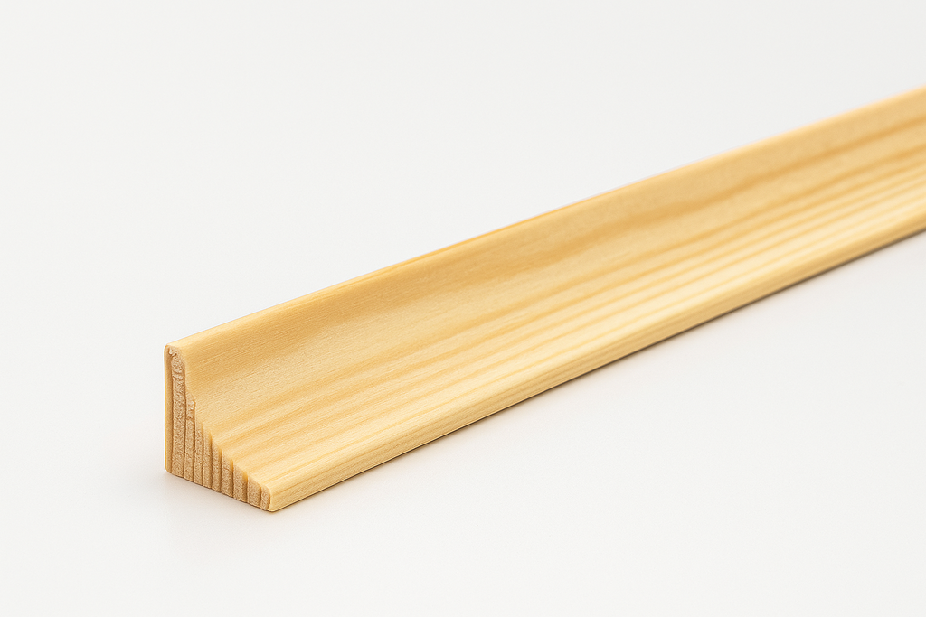 Pine Wood Scotia Trim 15x15 MM & 20x20 MM x 1 M & 2.4 M Length Natural Moulding Decorative Skirting Edge Strip