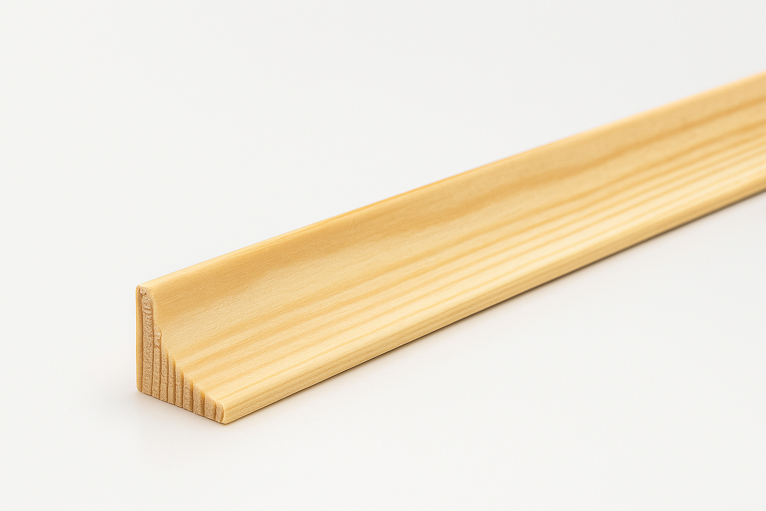 Pine Wood Scotia Trim 15x15 MM & 20x20 MM x 1 M & 2.4 M Length Natural Moulding Decorative Skirting Edge Strip