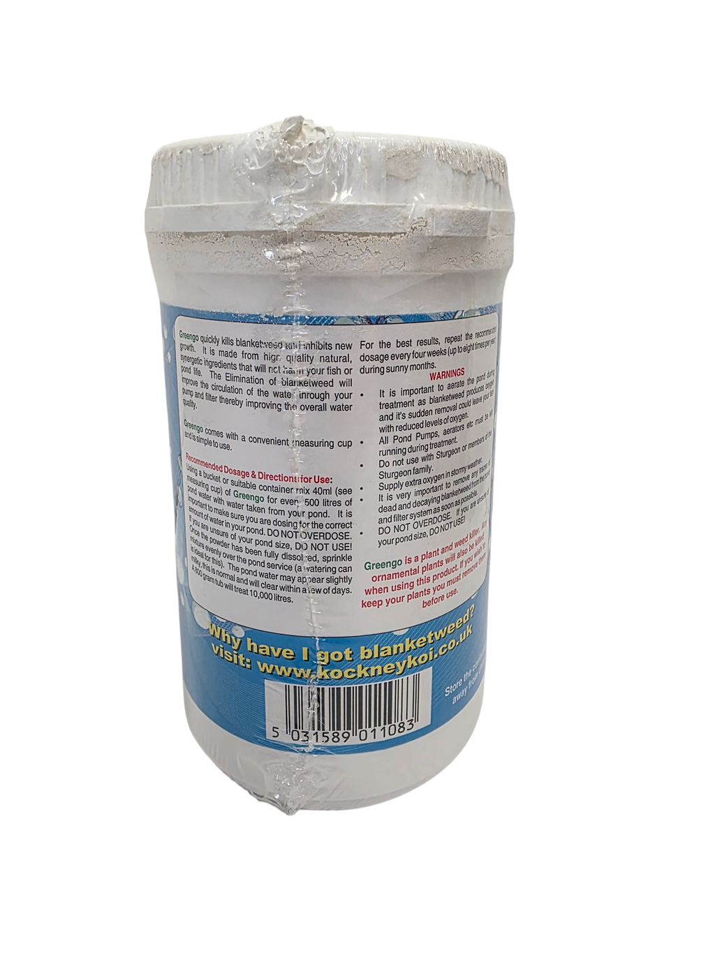 Kockney Koi GreenGo Blanket Control 800g