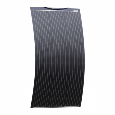 100W Monocrystalline Fibreglass Black Semi-Flexible Solar Panels with Durable ETFE Coating and MC4 connectors