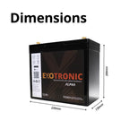 Twin Pack Exotronic 12V 100Ah Alpha IP67 Smart Bluetooth Lithium Batteries