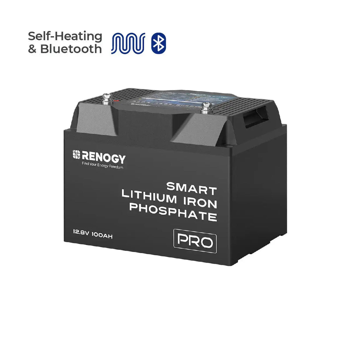 12V  100Ah Smart Lithium Iron Phosphate Battery w/Bluetooth & Self-heating Function | Pro Series
