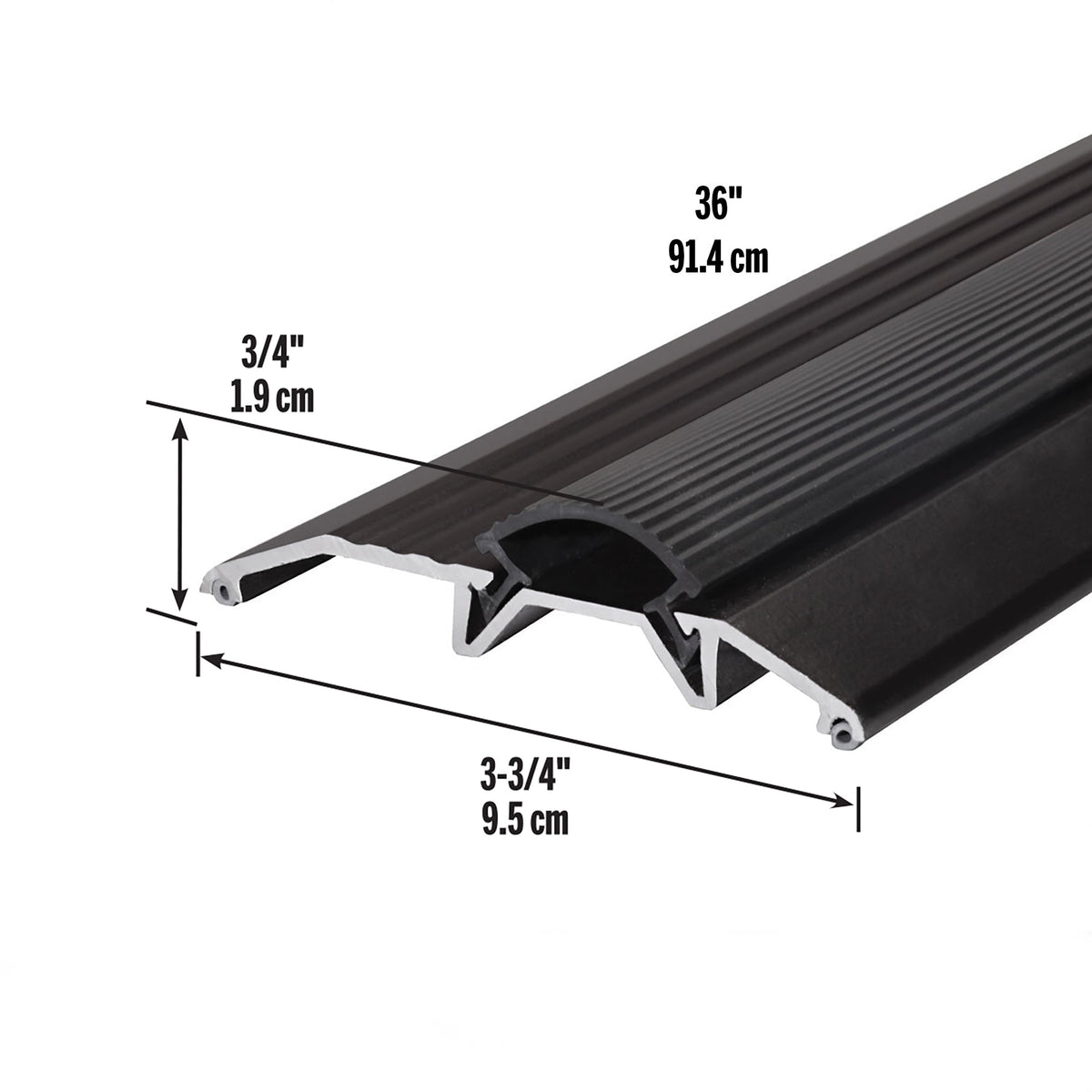 Aluminum and Vinyl Heavy-Duty Low-Profile Threshold