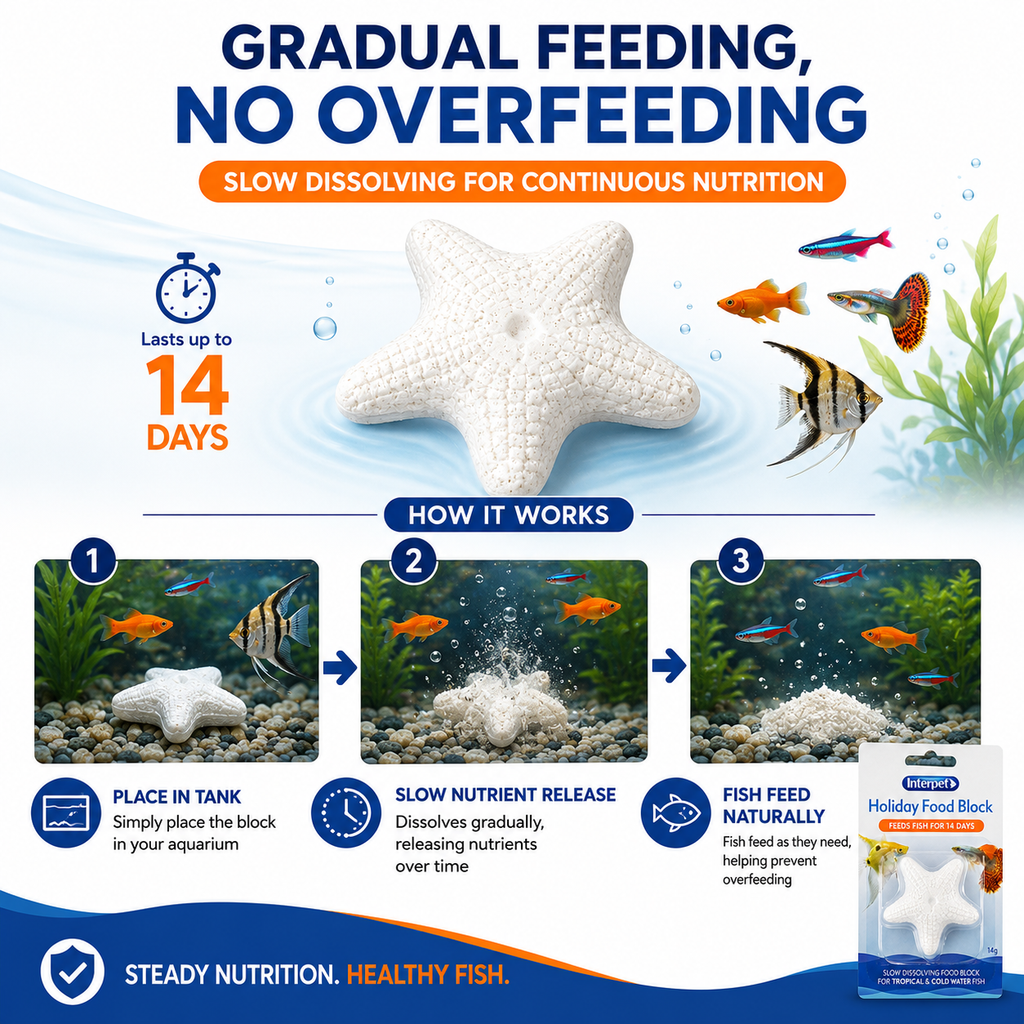 Interpet Fish Holiday Food Block – 2-Week Sustenance