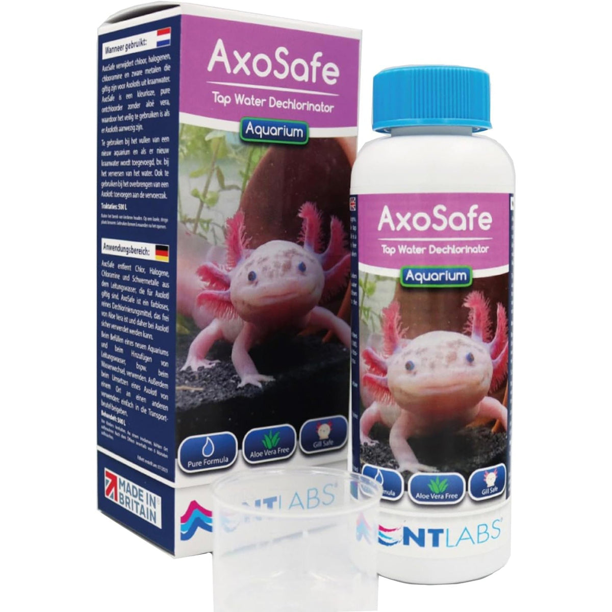 AxoSafe Dechlorinator 100ml for Axolotls by NT Labs
