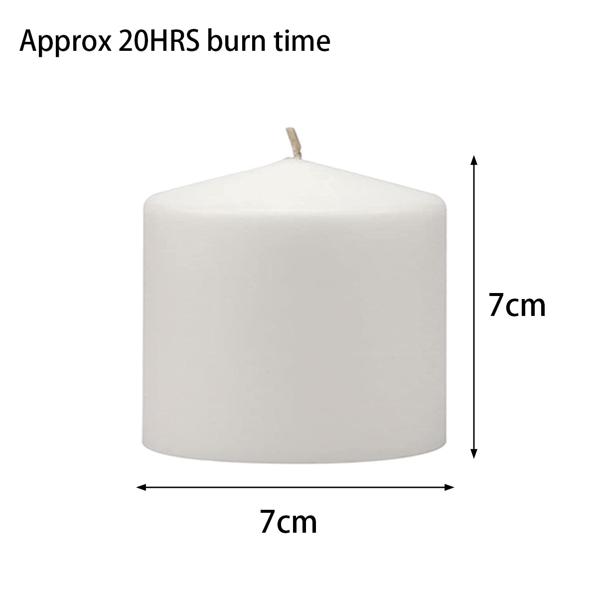 3 x Pillar Candle White Unscented Candles Wedding Party Event Home Décor Restaurant