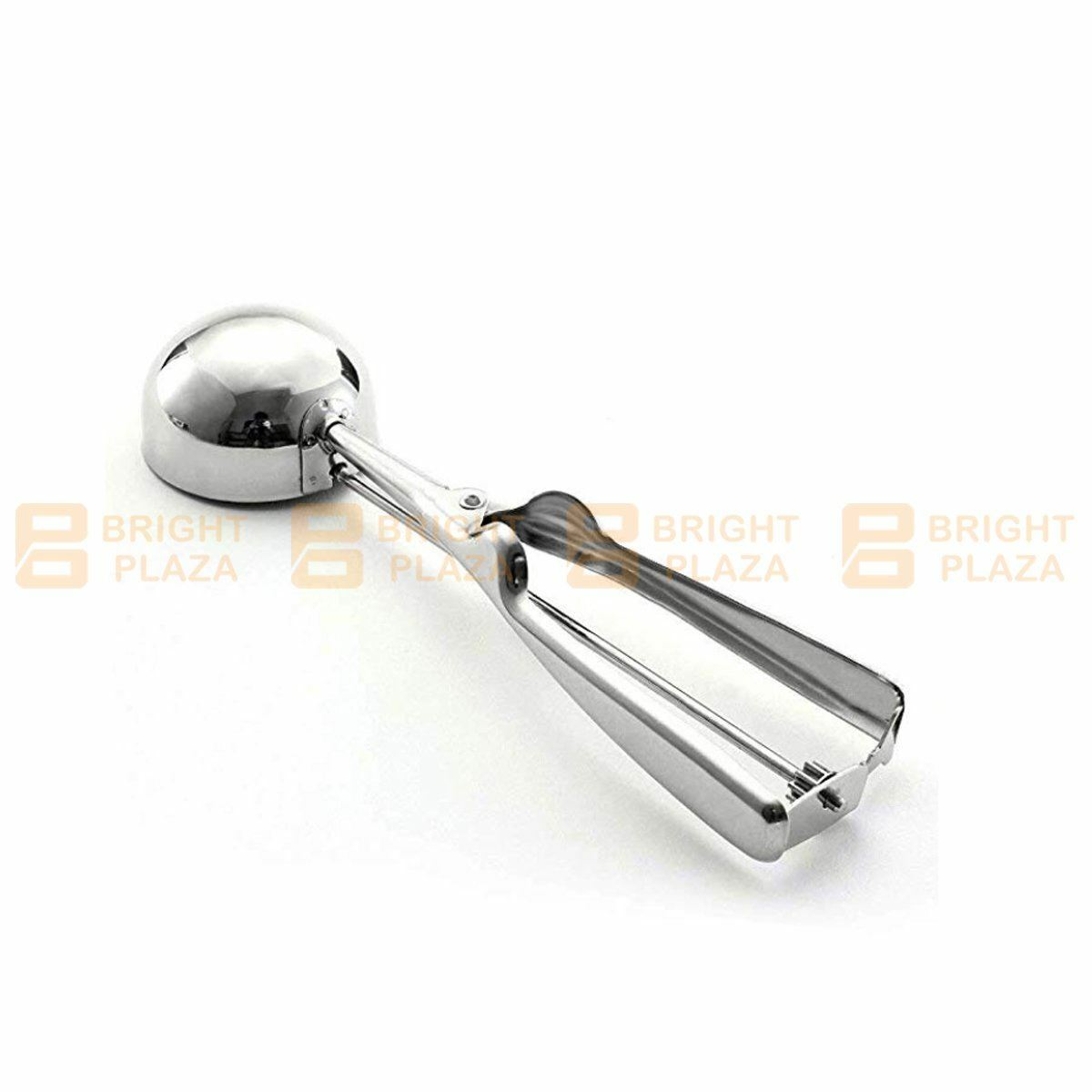 Stainless Steel Icecream Ice Cream Scoop Cookie Dough Mash Spoon Trigger 6cm Dia