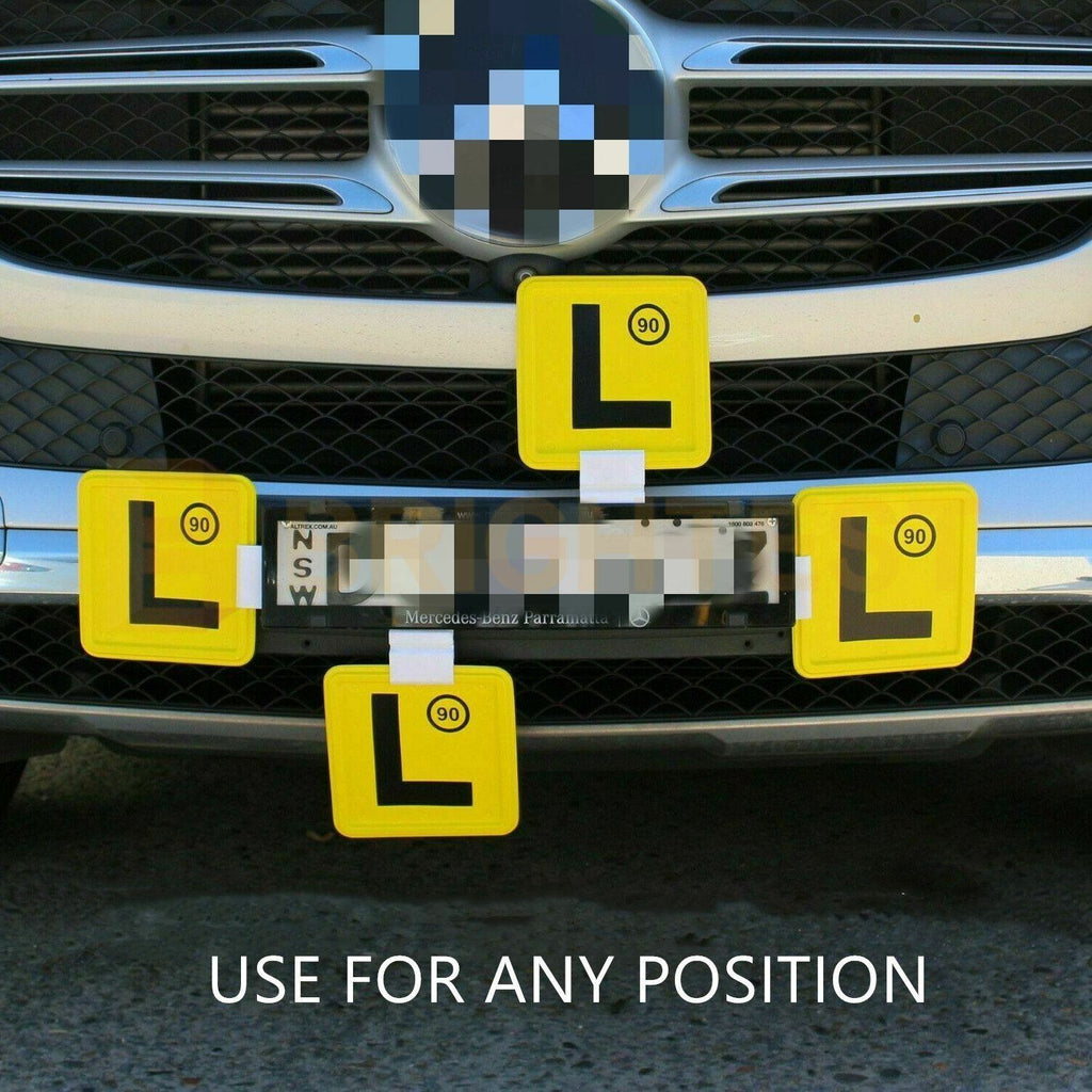 4 x Plastic L Plate Clips Holder Set Car Number License NSW Red Green P Speed