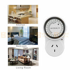 24 Hour Timer Programmable Mechanical Timer with Auto Switch On 24hrs Easy Set