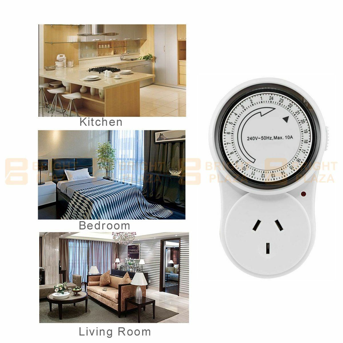 24 Hour Timer Programmable Mechanical Timer with Auto Switch On 24hrs Easy Set