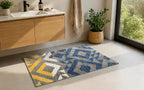Bathroom Rug Non Slip Bath Mat Soft Absorbent Microfiber Floor Mat 80x50cm