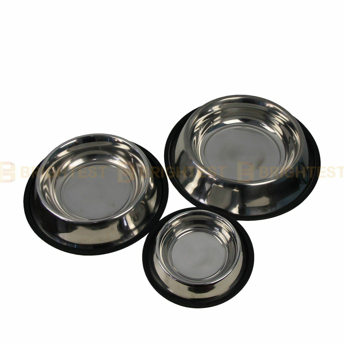 Stainless Steel Pet Bowl Water Bowls Portable Anti Slip Skid Feeder Dog Cat