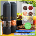 Electric Salt Pepper Grinder Mill Shaker One Touch Push Button LED Light Battery