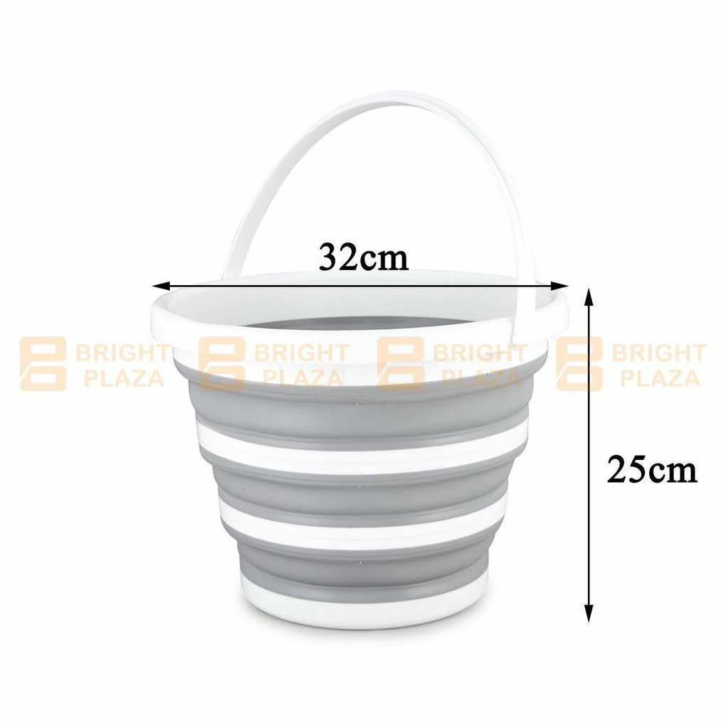 10L Collapsible Folding Bucket Silicone Water Container Hiking Camping Fishing