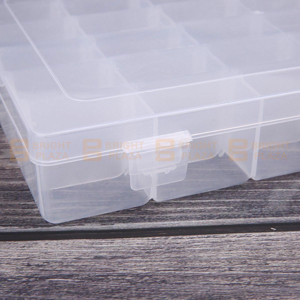Large Plastic Compartment Storage Box Container Jewellery Bead Craft Organiser