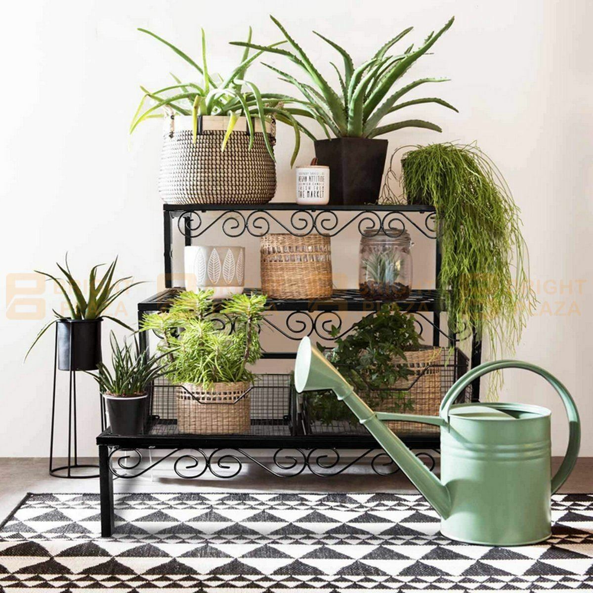 3 Tier Metal Plant Stand Flower Pot Planter Display Rack Garden Balcony Shelf