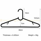 Plastic Coat Hangers Clothes Bulk Black Clothing Coathangers Shirt Suit Fixed