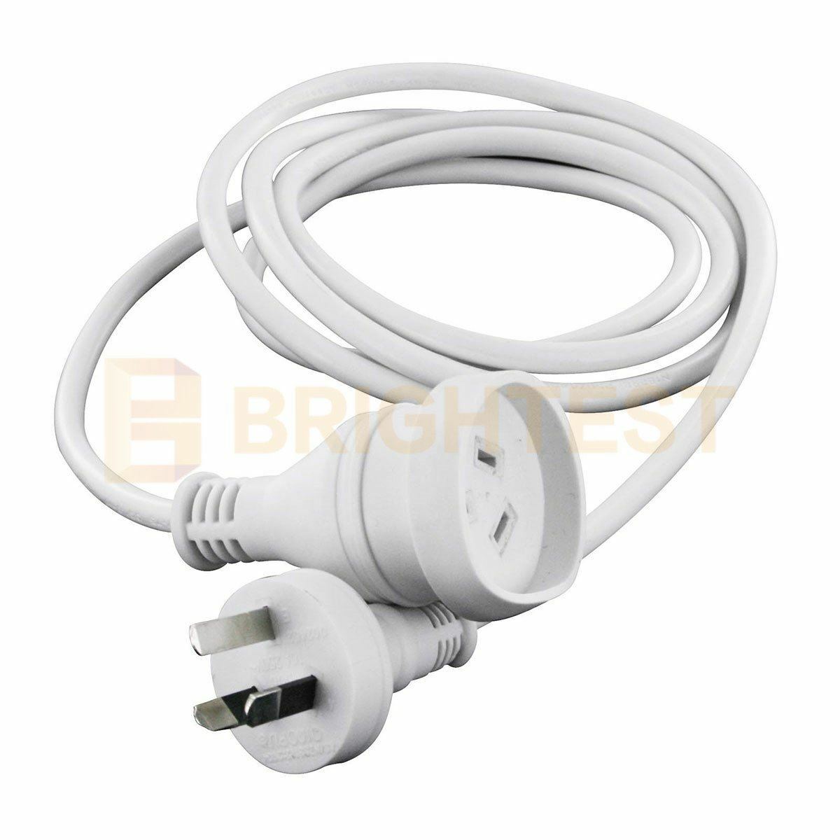 3M/5M/7M/10M Mains Power Extension Cord Lead Aus 3-Pin Plug 240V White Cable
