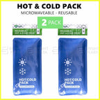 2 x Microwaveable Reusable Hot And Cold Pack Ice Gel Packs Heat Warm Cool Ice