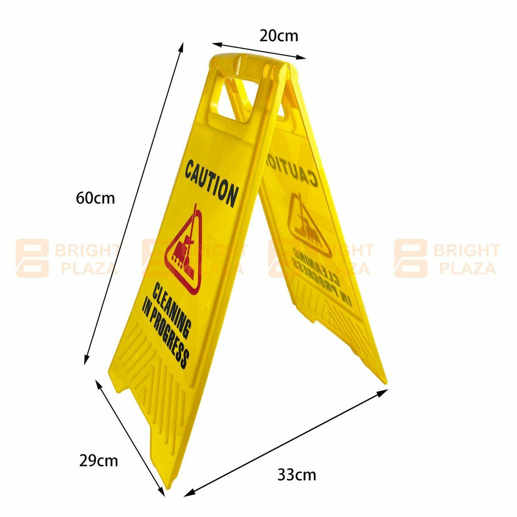 Cleaning in Progress Safety Sign Caution Slippery Hazard Warning Wet Floor Clean