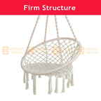 Large Hammock Chair Macrame Cotton Rope Swing Bed Relax Outdoor Hanging Seat Sit