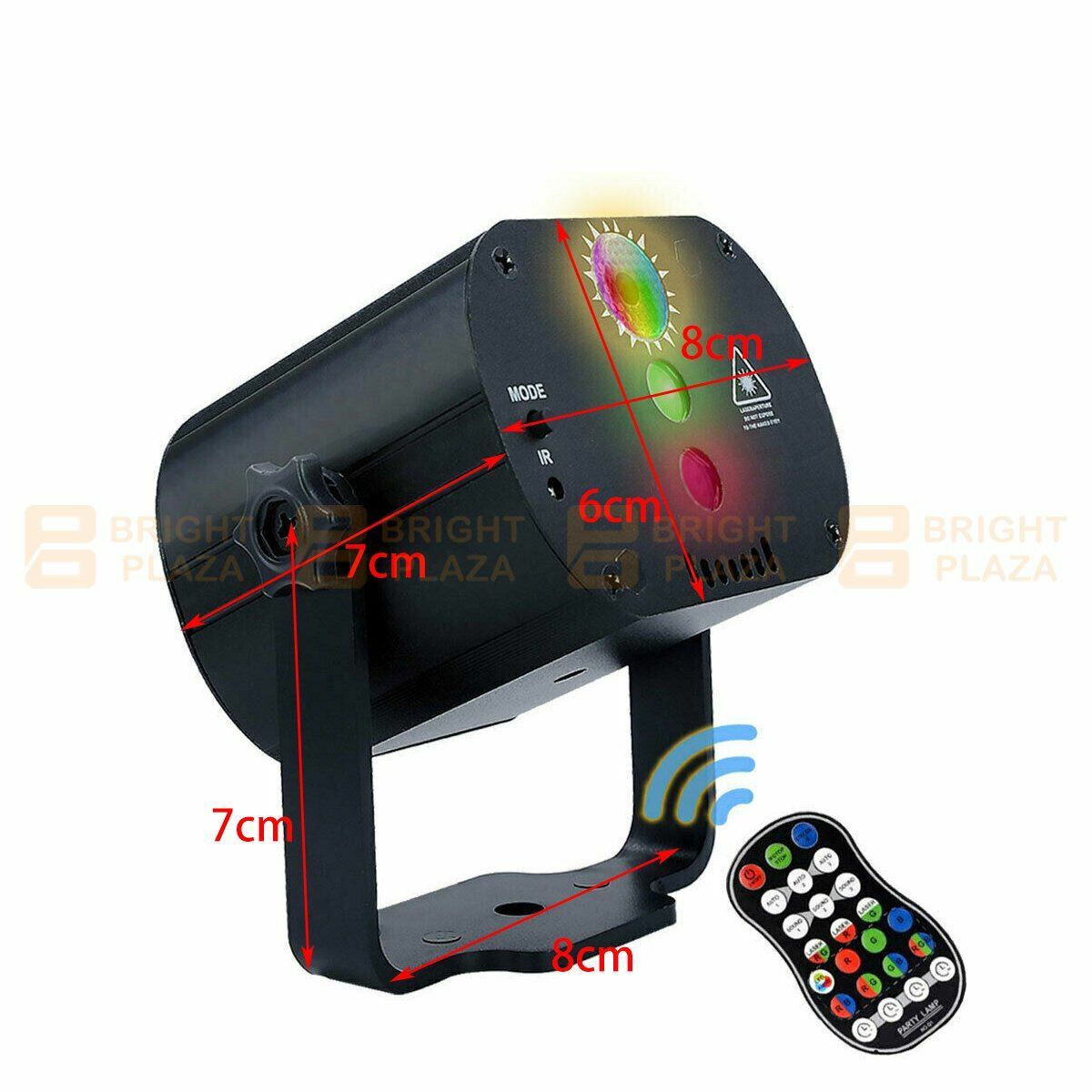 Mini Disco Laser Light Sound Active Projector Stage Pattern LED Lights Party