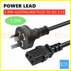 Appliance Power Lead Cable Cord 3 Pin Australian Plug to IEC-C13 Socket 240V 1.5