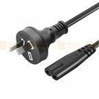 2 Pin Core Figure 8 IEC-C7 Power Lead AC Power Cord Cable Australian Mains Plug