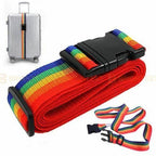 2 Piece Luggage Strap Suitcase Belt Adjustable Secure Nylon Packing Clip Rainbow