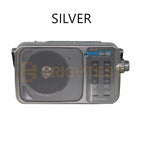 Portable AM/FM Radio Battery Powered AC/DC Earphone Plug Jack Speaker Antenna