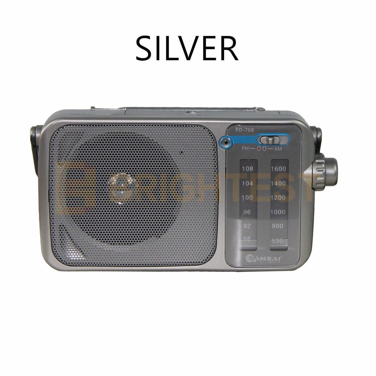 Portable AM/FM Radio Battery Powered AC/DC Earphone Plug Jack Speaker Antenna