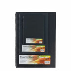 Visual Art Diary A3 A4 A5 Hardcover Black Spiral Wire 110gsm 120 Page Draw Paint