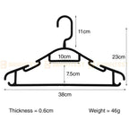 Plastic Coat Hangers Clothes Bulk Black Clothing Coathangers Shirt Suit Swivel H