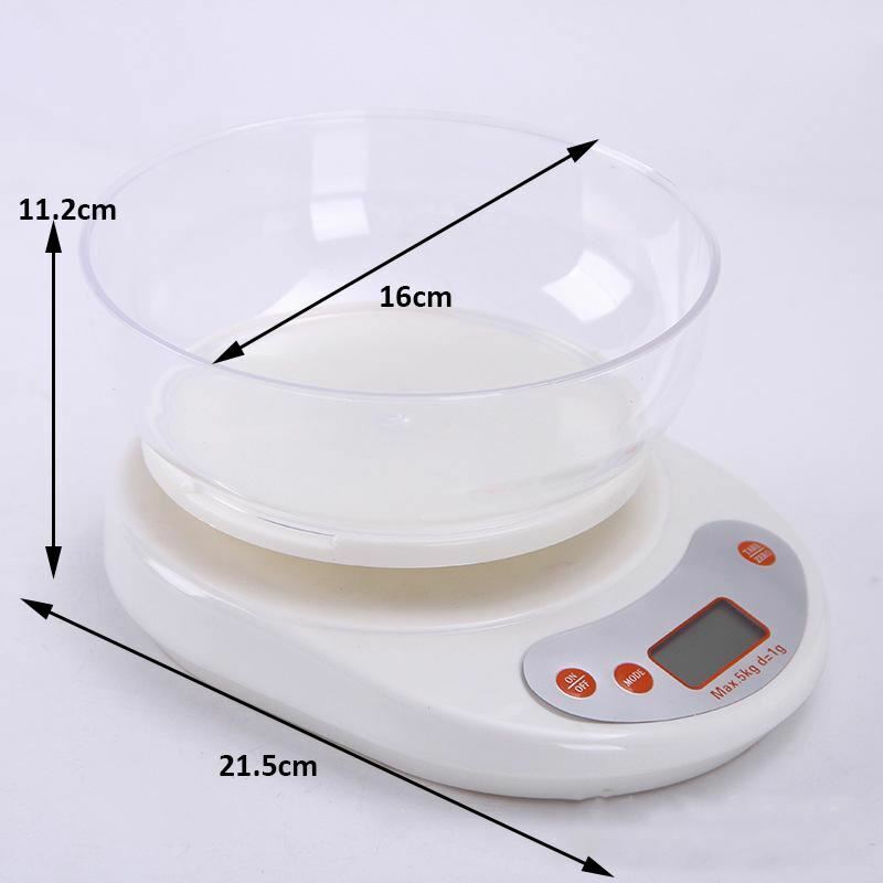 5kg/1g Electronic Digital Kitchen Scale Postal Scales Food Weighing Balance LCD