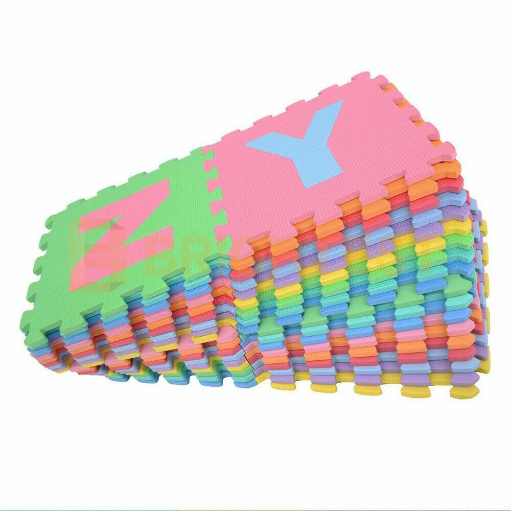 Kids Foam Mat Learning Alphabet Number Floor Play Mats Tiles Letters Puzzle