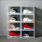 Premium Sneaker Display Shoe Box Storage Case Clear Plastic Boxes Side Stackable