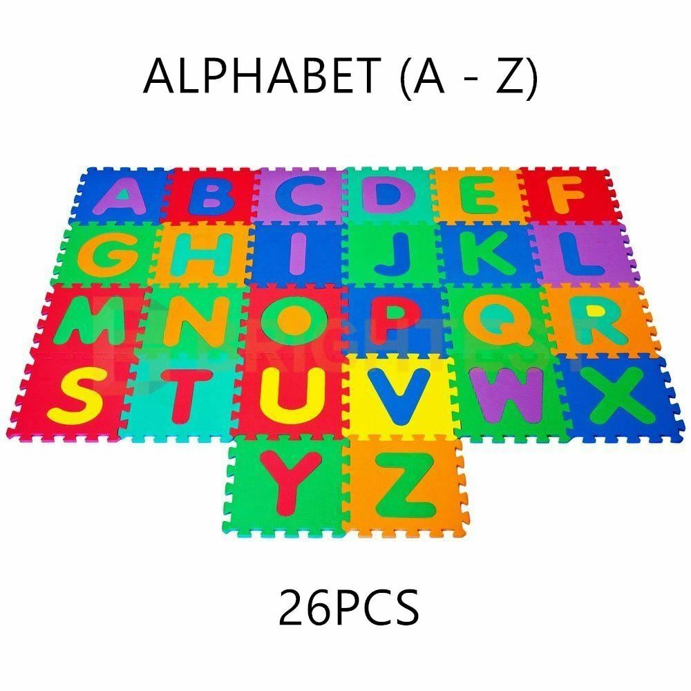 Kids Foam Mat Learning Alphabet Number Floor Play Mats Tiles Letters Puzzle