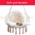 Large Hammock Chair Macrame Cotton Rope Swing Bed Relax Outdoor Hanging Seat Sit