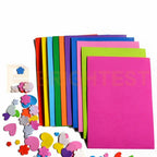 50pk Rainbow EVA Foam Craft Sheets Fun Paper Handmade Art Kids Assorted Colours