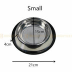 Stainless Steel Pet Bowl Water Bowls Portable Anti Slip Skid Feeder Dog Cat