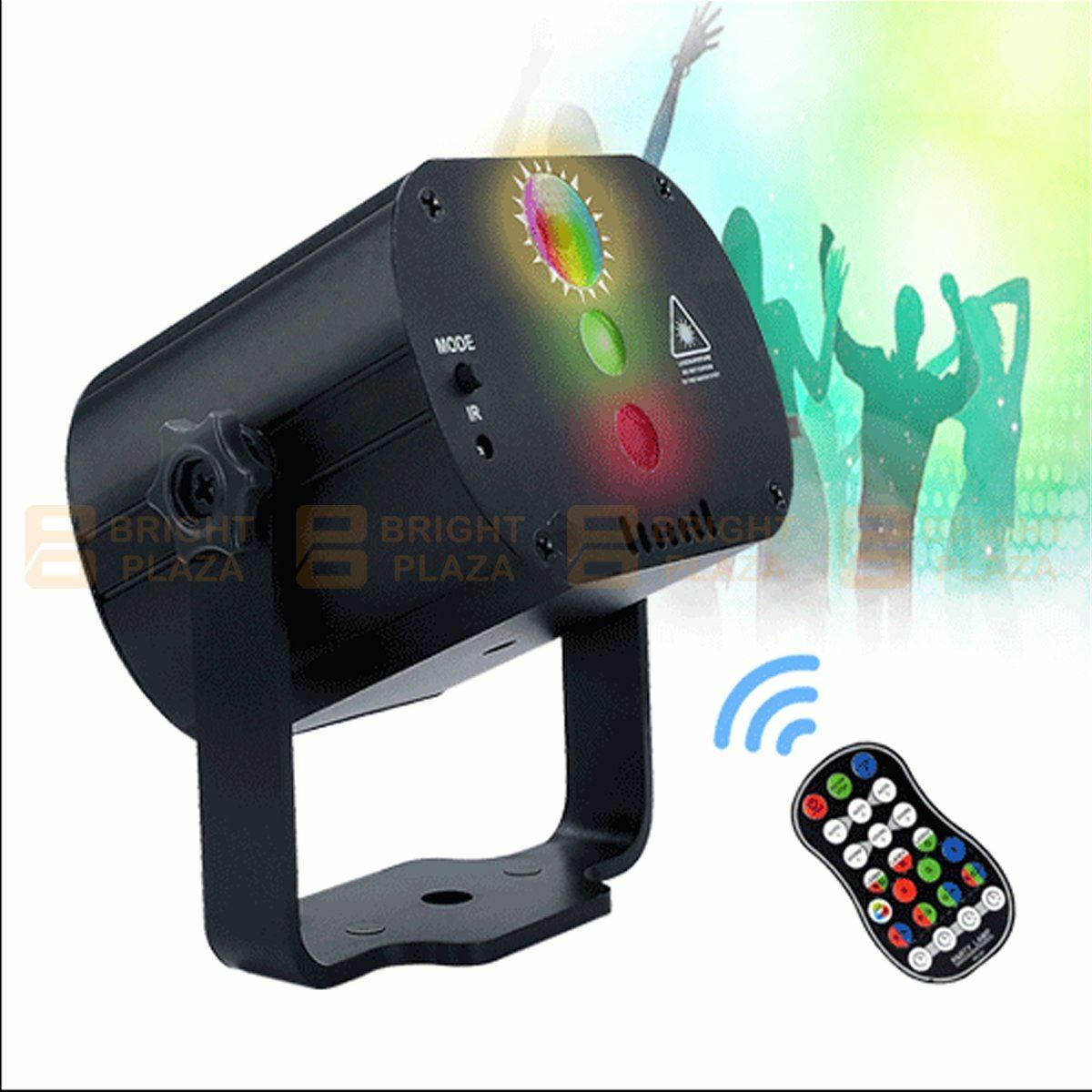 Mini Disco Laser Light Sound Active Projector Stage Pattern LED Lights Party